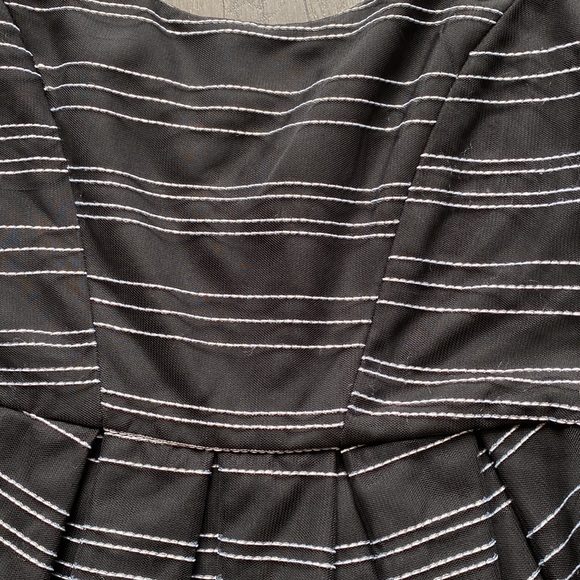 BCBGeneration Sleeveless tank style dress black with white stripes - Picture 10 of 14